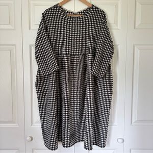 Ichi Antiquites wool-blend gingham dress